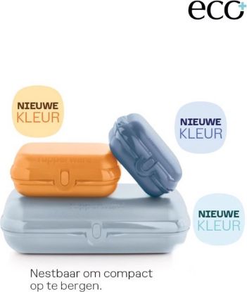 Afbeeldingen van Tupperware eco dozen (snackdoosjes) nieuwe kleur
