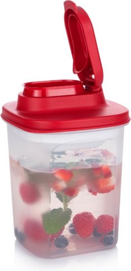 Afbeeldingen van Tupperware schenkkan rood 1L met filter