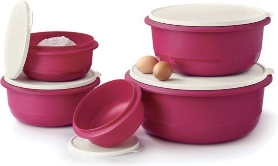 Afbeeldingen van Tupperware mixerkommen set van 5 (nieuwe collectie)