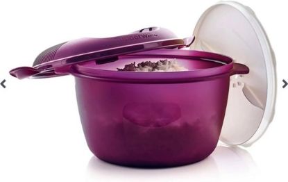 Afbeeldingen van Tupperware Rijstkoker 3l paars voor in de Magnetron