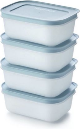Afbeeldingen van Tupperware diepvries/igloo dozen 4 stuks (nieuwe kleur)