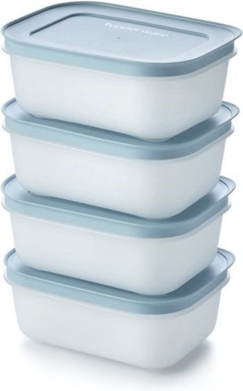 Afbeeldingen van Tupperware diepvries/igloo dozen 4 stuks (nieuwe kleur)
