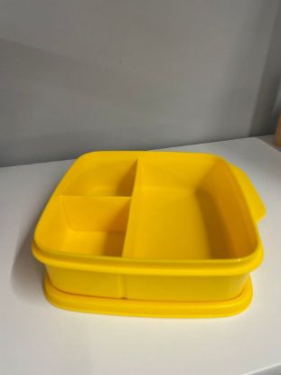 Afbeeldingen van Tupperware drievaksdoosje snackdoos nieuwe kleur