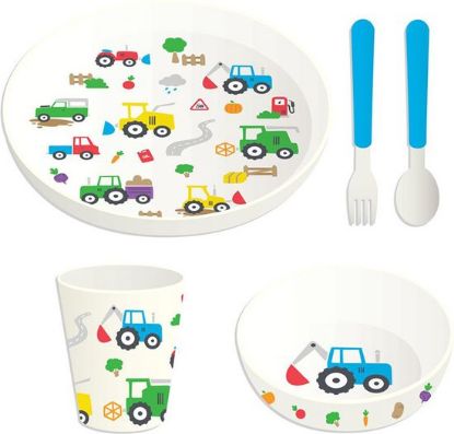 Afbeeldingen van Kinderservies Kleine Tractors  (5)