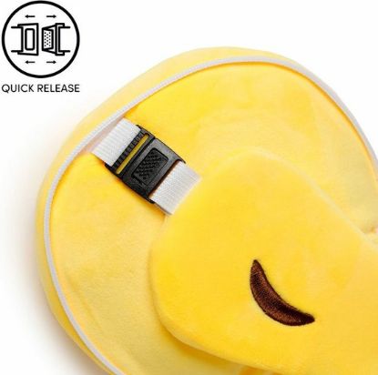 Afbeeldingen van Snoozie het Slaaphoofd knuffel/reiskussen/slaapmasker - 2-in-1 set - voor kinderen