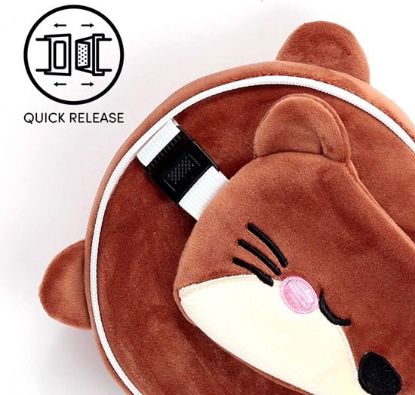 Afbeeldingen van Otter het Slaaphoofd knuffel/reiskussen/slaapmasker - 2-in-1 set