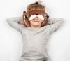 Afbeeldingen van Otter het Slaaphoofd knuffel/reiskussen/slaapmasker - 2-in-1 set
