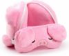 Afbeeldingen van Oliver het Varken knuffel/reiskussen/slaapmasker - 2-in-1 set