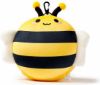 Afbeeldingen van Bij knuffel/reiskussen/slaapmasker - 2-in-1 set