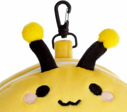 Afbeeldingen van Bij knuffel/reiskussen/slaapmasker - 2-in-1 set