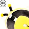 Afbeeldingen van Bij knuffel/reiskussen/slaapmasker - 2-in-1 set
