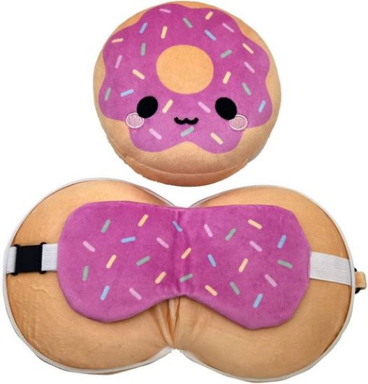 Afbeeldingen van Reiskussen & Slaapmasker -  Donut Rond 2 in 1