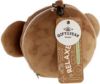 Afbeeldingen van Aap knuffel/reiskussen/slaapmasker - 2-in-1 set