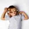 Afbeeldingen van Aap knuffel/reiskussen/slaapmasker - 2-in-1 set
